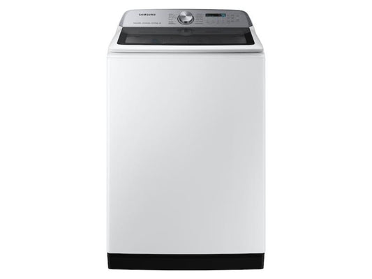 SAMSUNG 5.4 cu. ft. Smart Top Load Washer with Pet Care Solution and Super Speed Wash in White - WA54CG7150AW-KT