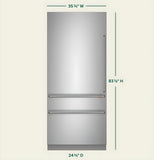 CAFE Café 36" Integrated Bottom-Freezer Refrigerator - CIC36RP2VS1-KT