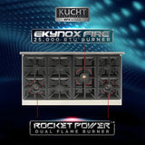 Kucht Professional 48" 6.7 cu. ft. Propane Gas Range in Stainless Steel with Black Accents - KFX480/LP-K