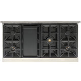 Kucht Professional 48" 6.7 cu. ft. Propane Gas Range in Stainless Steel with Black Accents - KFX480/LP-K