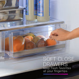 GE PJE23BYWFS Profile 23.2 Cu. Ft. Smart Counter-Depth 4-Door French-Door Refrigerator, Dual-Dispense AutoFill – PJE23BYWFS-KT