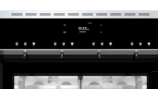 Dacor DWS4000BB-KT 24" Built-In Wine Dispenser, 4 Bottles, Dual Zone Cooling, Custom Volume, Sabbath Mode, Reversible Glass Door