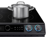 SAMSUNG 6.3 cu ft. Smart Slide-in Electric Range with Smart Dial & Air Fry in Black Stainless Steel - NE63T8711SG-KT