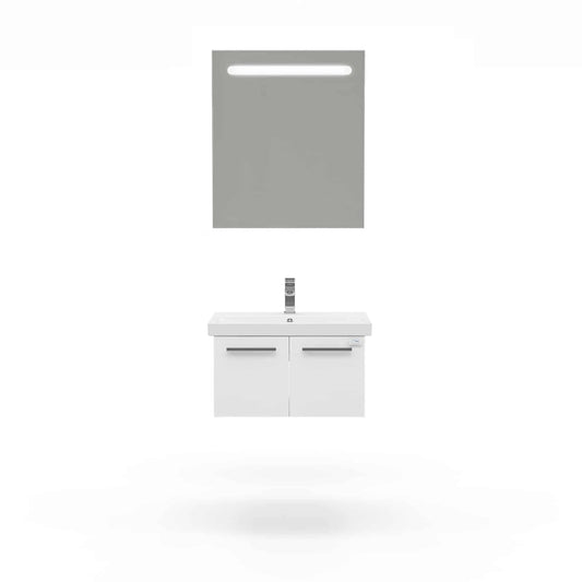 Casa Mare Aspe 32 Glossy White Vanity Ceramic Sink Combo - Aspe80GW-32-MSC-S