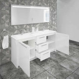 Casa Mare Nona 71 Glossy White Double Sink Vanity and Sink Combo - Nona180GW-71-S