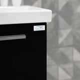 Casa Mare Aspe 32 Glossy Black Vanity Ceramic Sink Combo - Aspe80GB-32-MSC-S