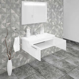 Casa Mare Aspe 32 Glossy White Vanity Ceramic Sink Combo - Aspe100GW-40MSC-S