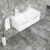 Casa Mare Aspe 32 Glossy White Vanity Ceramic Sink Combo - Aspe100GW-40MSC-S