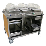 Cadco CBC-HHH-L1 Electric MobileServ Hot Food Buffet Cart - CDCBCHHHL1