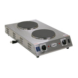 Cadco CDR-2CFB Front-to-Back Two Burner Portable Electric Hot Plate - CDCDR2CFB