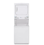 GE Unitized Spacemaker Washer & Electric Dryer, 3.8 cu. ft. Washer, 5.9 cu. ft. Dryer - GUD27ESSMWW-KT