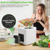 Airmsen Smart Electric Composter for Kitchen, 3.8L Indoor Compost Bin with DC Motor - E4061822988