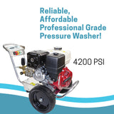 CleanFreak Honda GX390 Engine 4.0 GPM Pressure Washer (Gas) - 4,200 PSI - WET-CF4240HV