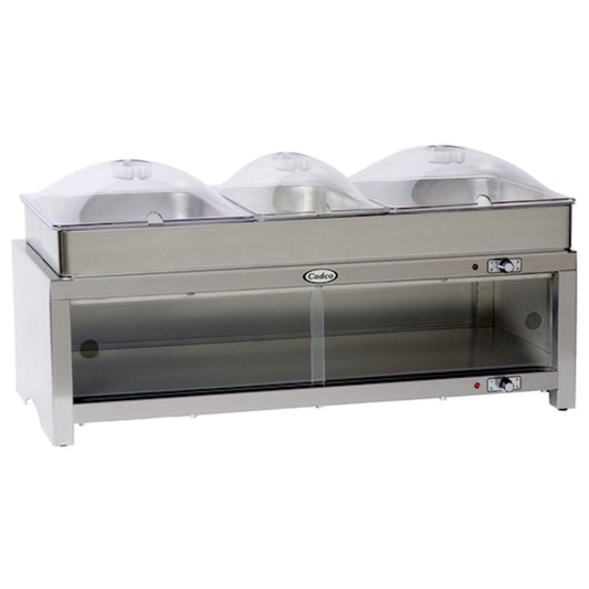 Cadco CMLB-CSLP 28" Buffet Warming Cabinet with Triple Buffet Server Top - CDCMLBCSLP