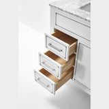 Ancerre Aspen Bathroom Vanity with Sink and Carrara White Marble Top Cabinet Set - VTS-ASPEN-36-W-CW - Backyard Provider