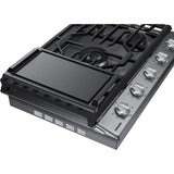 SAMSUNG NA30N6555TS 30" Smart Gas Cooktop with Illuminated Knobs in Stainless Steel - NA30N6555TS-KT
