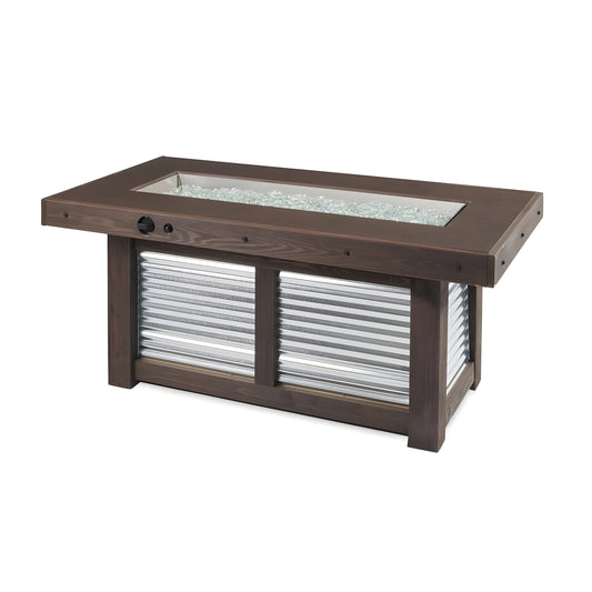 The Outdoor GreatRoom Outdoor GreatRoom: Denali Brew Linear Gas Fire Pit Table - DENBR-1242