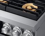 DACOR 36" Pro Gas Range, Silver Stainless Steel, Natural Gas - DOP36M96GLS-KT