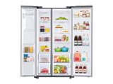 SAMSUNG 22 cu. ft. Counter Depth Side-by-Side Refrigerator with Touch Screen Family Hub™ in Stainless Steel - RS22T5561SR-KT
