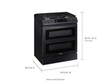 SAMSUNG 6.3 cu ft. Smart Slide-in Gas Range with Flex Duo™, Smart Dial & Air Fry in Black Stainless Steel - NY63T8751SG-KT