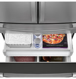 GE PJE23BYWFS Profile 23.2 Cu. Ft. Smart Counter-Depth 4-Door French-Door Refrigerator, Dual-Dispense AutoFill – PJE23BYWFS-KT