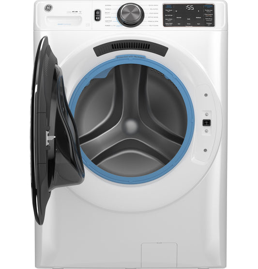 GE 5.0 cu. ft. Smart Front Load Washer w/ SmartDispense & OdorBlock - GFW655SSVWW-KT
