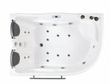 EagoUSA AM124ETL-R 6 ft Right Corner Acrylic White Whirlpool Bathtub for Two - AM124ETL-R