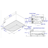 EAGO 6 ft Right Corner Acrylic White Whirlpool Bathtub for Two AM124ETL-R