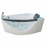 EAGO 5 ft Clear Rounded Left Corner Acrylic Whirlpool Bathtub AM198ETL-L