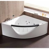 EAGO 5ft Clear Rounded Corner Acrylic Whirlpool Bathtub for Two AM199ETL