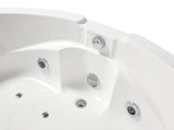 EagoUSA AM505ETL 5 ft Corner Acrylic White Waterfall Whirlpool Bathtub for Two - AM505ETL