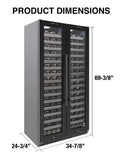 Vinotemp 36-Inch Double Door Wine Cooler - EL-36TD180