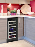 Vinotemp 28-Bottle Dual-Zone Wine Cooler (Black) - EL-WCU101-03