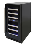 Vinotemp 28-Bottle Dual-Zone Wine Cooler (Black) - EL-WCU101-03