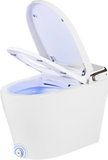 Costway Elongated Smart Toilet Bidet 1.28 GPF Auto Open Lid Heated Seat New - BA8182US-WH