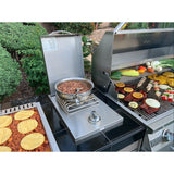 KoKoMo Teppanyaki, Griddle, Built-In BBQ Grill with Side Burner, Storage Drawers 7'6" - KO-7'6"-Tep-Side-5-Burn