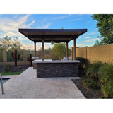 KoKoMo Aruba BBQ Island With 12' x 12' Pergola Built-In BBQ Grill - Aruba12x12Canopy