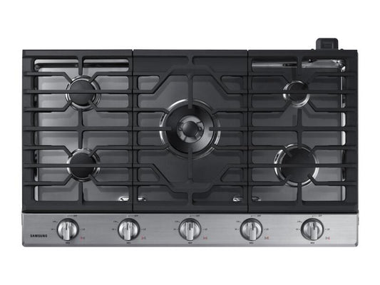SAMSUNG NA36N6555TS 36" Smart Gas Cooktop with Illuminated Knobs in Stainless Steel - NA36N6555TS-KT
