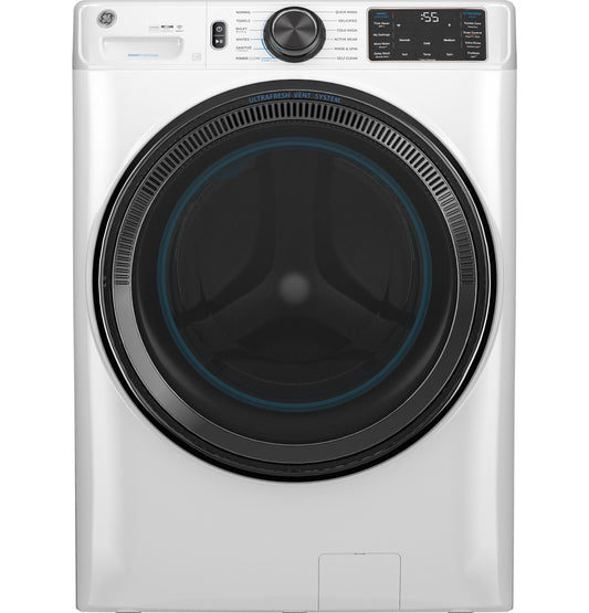 GE 5.0 cu. ft. Smart Front Load Washer w/ SmartDispense & OdorBlock - GFW655SSVWW-KT