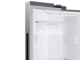 SAMSUNG 22 cu. ft. Counter Depth Side-by-Side Refrigerator with Touch Screen Family Hub™ in Stainless Steel - RS22T5561SR-KT
