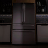 GE PJE23BYWFS Profile 23.2 Cu. Ft. Smart Counter-Depth 4-Door French-Door Refrigerator, Dual-Dispense AutoFill – PJE23BYWFS-KT