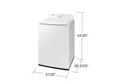 SAMSUNG 4.1 cu. ft. Capacity Top Load Washer with Soft-Close Lid and 8 Washing Cycles in White - WA41A3000AW-KT