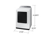 Samsung DVG52A5500W 7.4 CF SMART GAS DRYER W STEAM SANITIZE+ - DVG52A5500W-KT