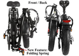 T4B 500W 48V/15.6AH Fat 2-Way Fat Tire Folding Electric Bike - EB-500WFATBLK