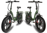 T4B 500W 48V/15.6AH Fat 2-Way Fat Tire Folding Electric Bike - EB-500WFATBLK