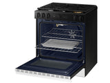 SAMSUNG Bespoke 6.0 cu. ft. Smart Slide-In Gas Range with Air Sous Vide & Air Fry in White Glass - NSG6DB850012-KT