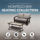 Four Seasons Courtyard Montego Bay Loveseat & Coffee Table, Ivory & Wicker Brown - 396112