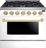 36 IN FREESTANDING ALL GAS RANGE 6 SEALED ITALIAN MADE BURNERS -FGR366BWWBR