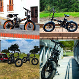 iDeal Aostirmotor A20 Folding Fat Tire 500W 36V Electric Bike - GW-A20-Black-US
