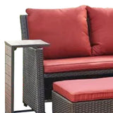 Four Seasons Courtyard Redington All-Weather 3-Piece Patio Seating Set, Red - 396114